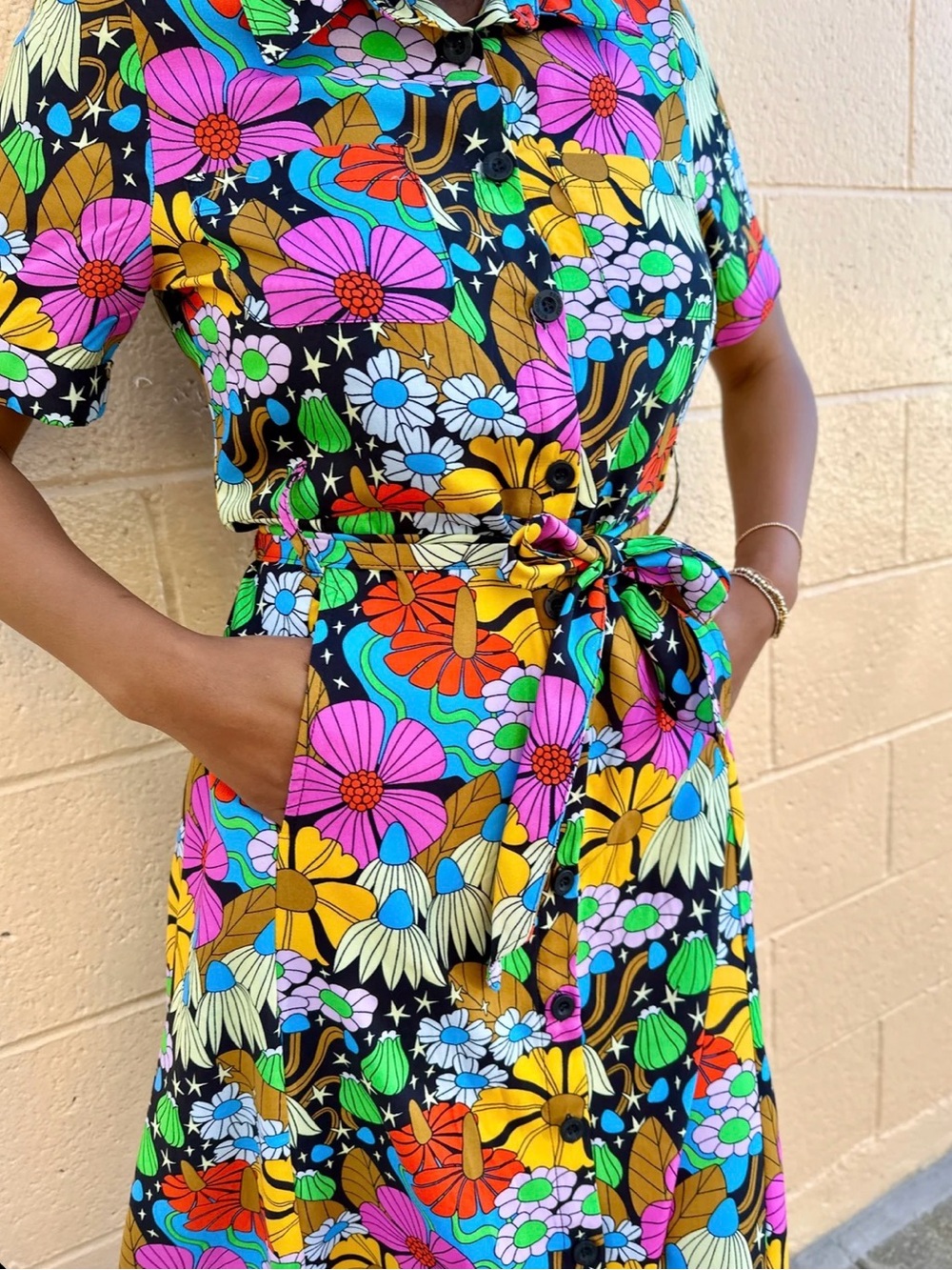 NOOWORKS HOLIDAY DRESS COSMIC FLORAL -4x - Picture 2 of 3